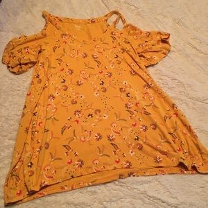 ANA yellow floral shirt